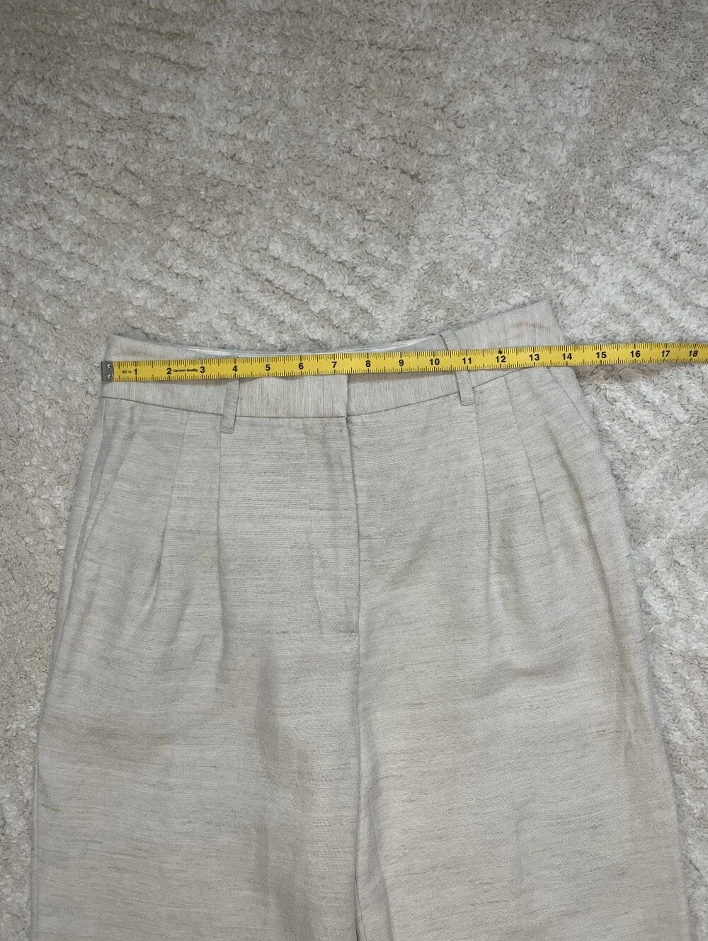Aritzia Wide-Leg High-Rise Linen-Blend Pants in Light Oat Size 4